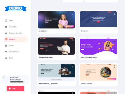 Construtor de sites de Páginas HTML