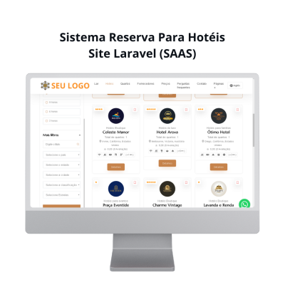 Sistema Reserva Para Hotéis Site Laravel (saas)