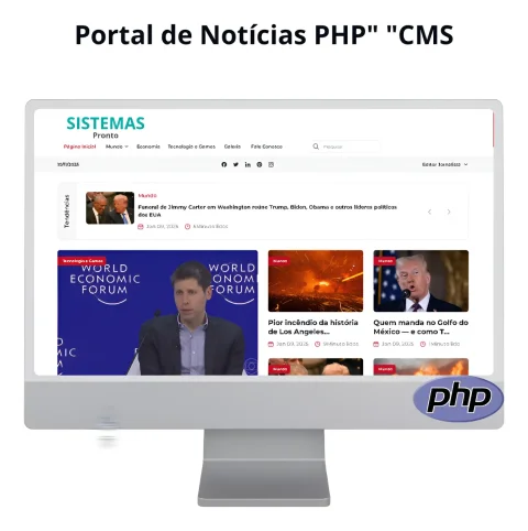 Portal de Notícias PHP CMS Laravel